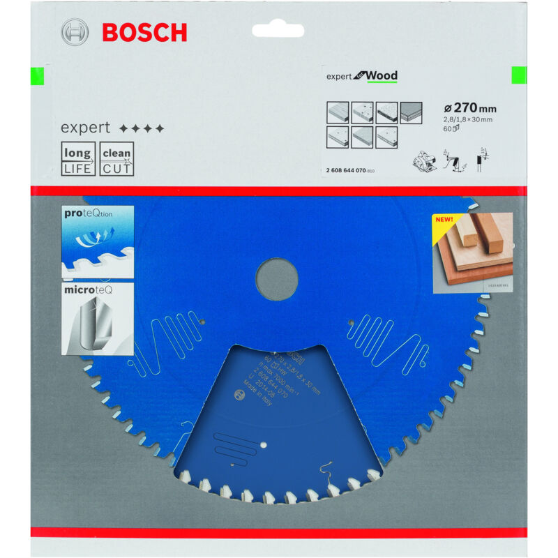 Bosch - Lame de scie circulaire Expert Wood 2608644070 270x2,8x30 60Z