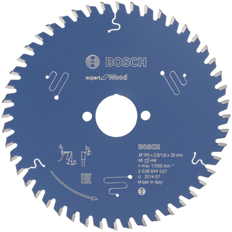 Bosch - Lame de scie circulaire Expert Wood 2608644027 165x2,6x30 48Z