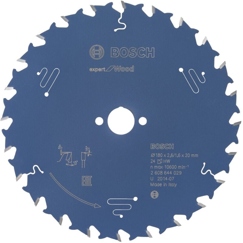 Bosch - Lame de scie circulaire Expert Wood 2608644029 180x2,6x20 24Z