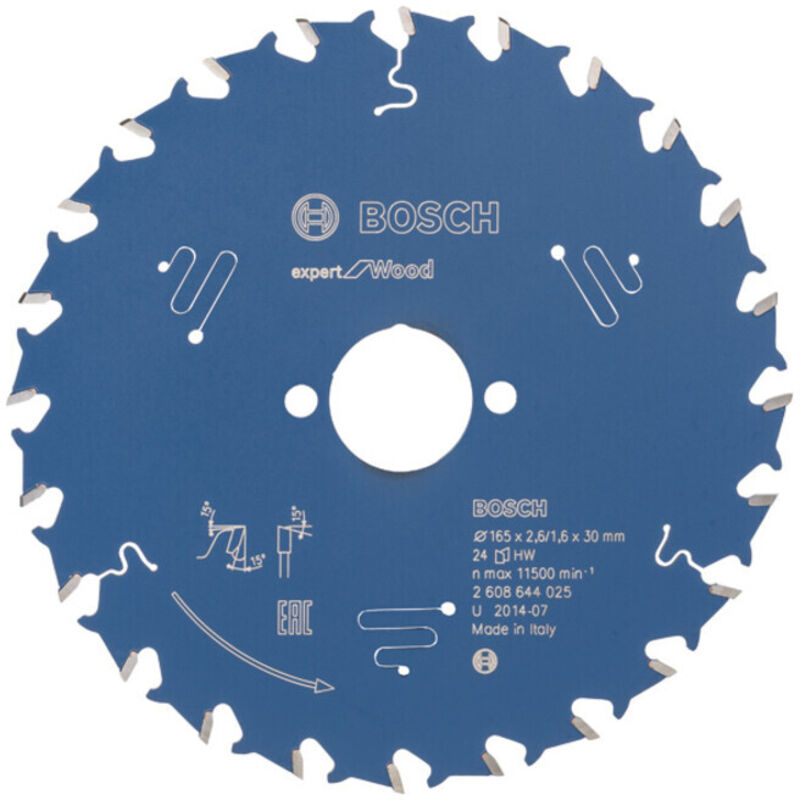 Bosch Kreissägeblatt Expert for Wood 165 x 30 x 2,6 mm 24