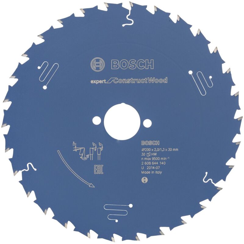 Bosch - Lame de scie circulaire Expert for Construct Wood pour scies circulaires portatives 200 x 30 x 2 mm 30 - 2608644140