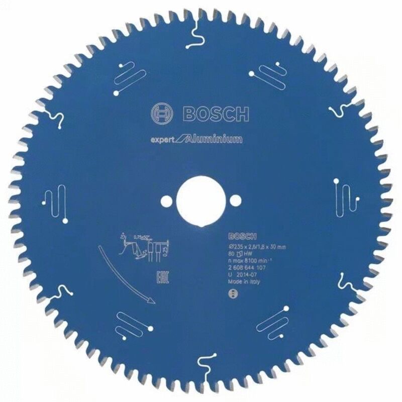 Bosch - Lame de scie circulaire pour aluminium 235 x 30 x 1,8mm 80 dents expert - 2608644107