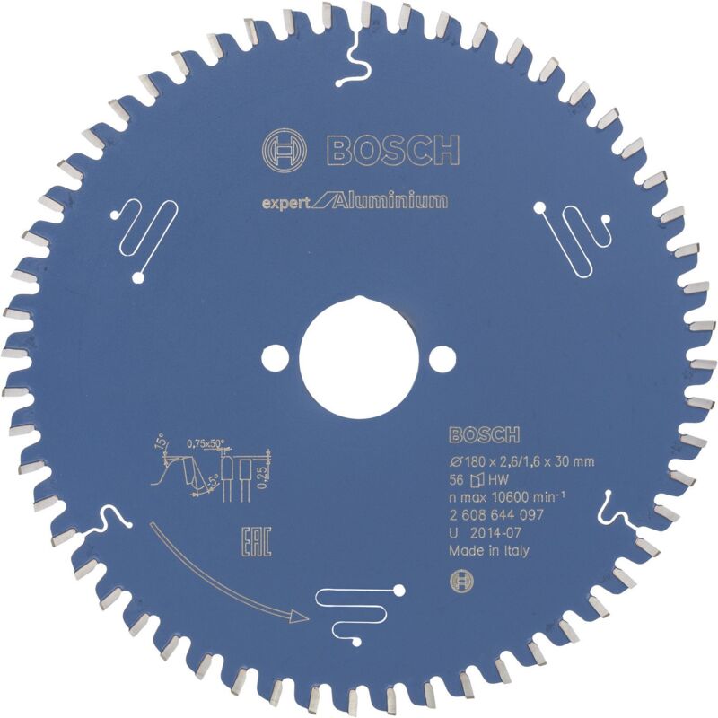 Bosch - Lame de scie circulaire Expert for Aluminium pour scies circulaires portatives 180 x 30 x 2,6 mm 56 - 2608644097