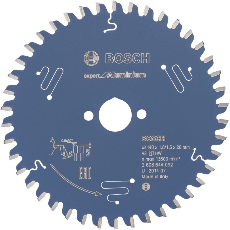 Bosch - Lame de scie circulaire Expert for Aluminium pour scies circulaires portatives 140 x 20 x 1,8 mm 42 - 2608644092