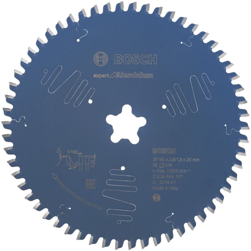 Bosch - Lame de scie circulaire Expert for Aluminium pour scies de table 190 x étoile x 2,6 mm 58 - 2608644117