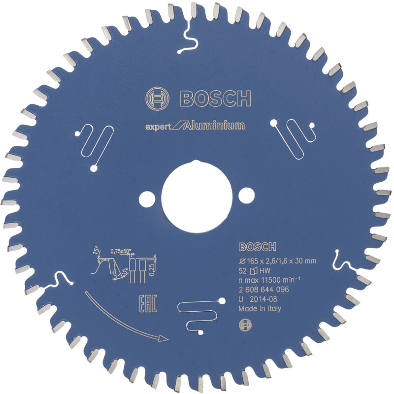 Bosch - Lame de scie circulaire Expert for Aluminium pour scies circulaires portatives 165 x 30 x 2,6 mm 52 - 2608644096