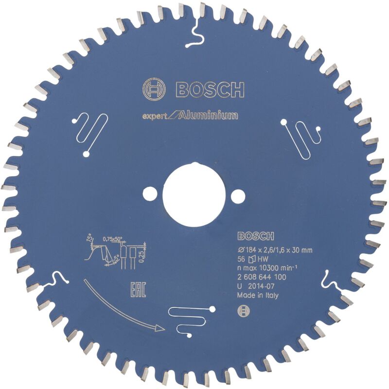 Bosch - Lame de scie circulaire Expert for Aluminium pour scies circulaires portatives 184 x 30 x 2,6 mm 56 - 2608644100