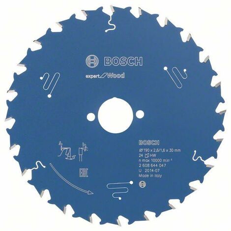 Lame de scie circulaire Expert for Wood Ø30mm - 190 x 30 x 2,6 mm, 24 - 2 608 644 047