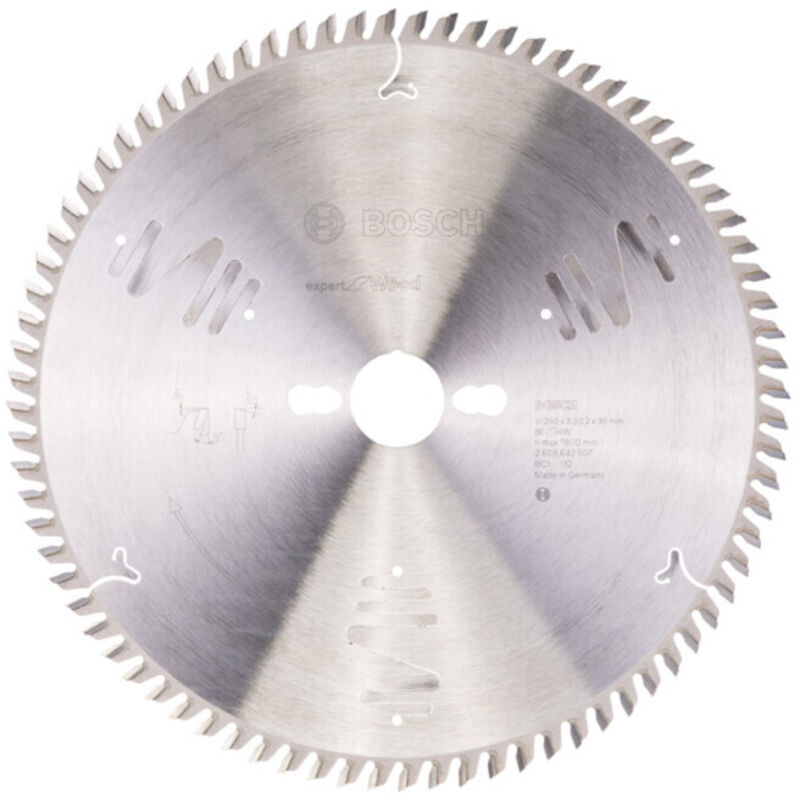 Bosch - 2 608 642 507 - Lame de Scie circulaire Expert for Bois (250 x 30 x 3,2 mm, 80)