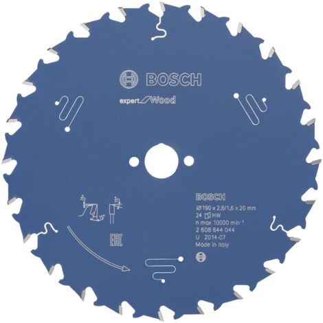 Lame de scie circulaire Expert pour bois, 190 x 20 x 2,6 mm, 24