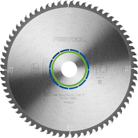 Lame de scie circulaire Festool 260 x 30 x 2,4 mm, 68 dents