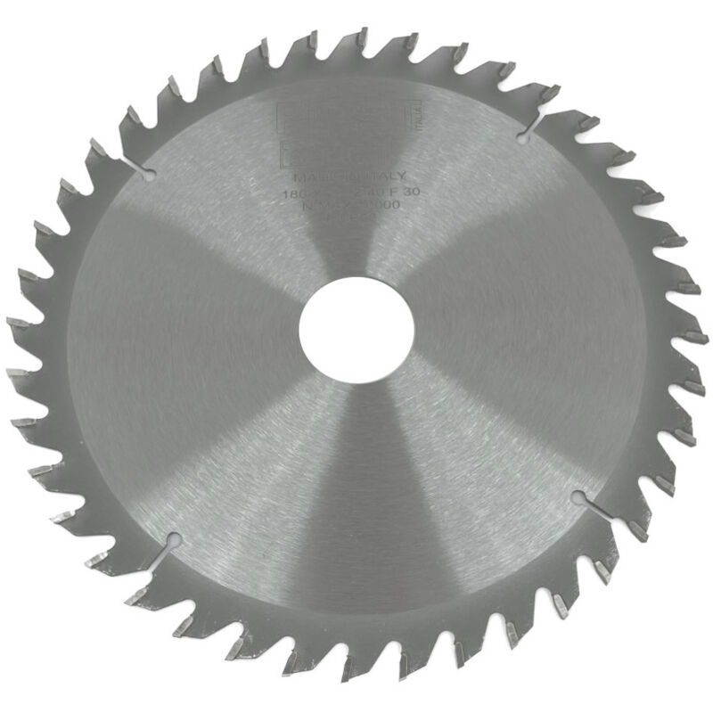 FIRST ITALIA Lame de Scie Circulaire HM D. 180 x Al. 30 mm avec denture alternée - 40 dents - Épaisseur 2,5/1,6 mm - Idéale pour Bois tendre et