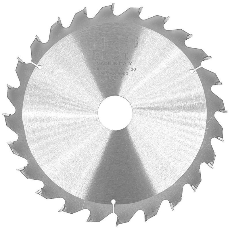 First Italia - Lame de Scie Circulaire hm d. 190 avec denture alternée - d. 190 mm - Al. 30 mm - Idéale pour la coupe du bois tendre et exotique