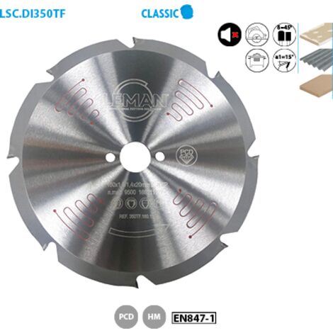 Lame de scie circulaire machines porta./station. Classic ø 250 Alésage 30 Ep. 2,4/1,8 Nbrnts 16