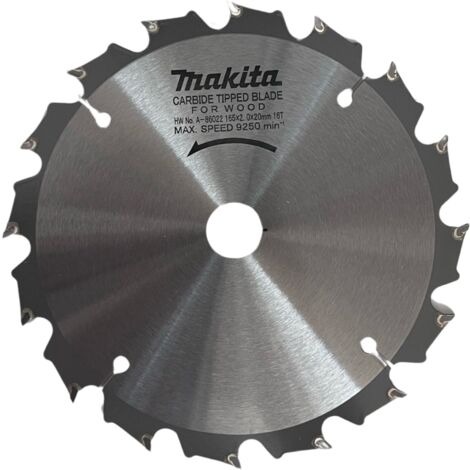 Lame de scie circulaire Makita A-86022 TCT 165 x 2 x 20 mm 16 dents 23°