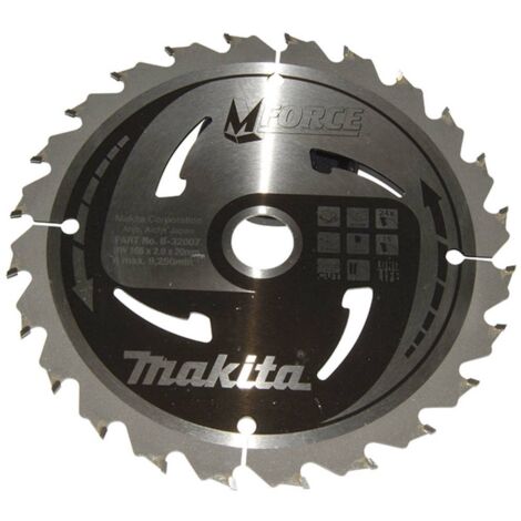 Lame de scie circulaire Makita M-FORCE B-32007 165 x 20 x 1.2 mm Nombre de dents: 24 1 pc(s)
