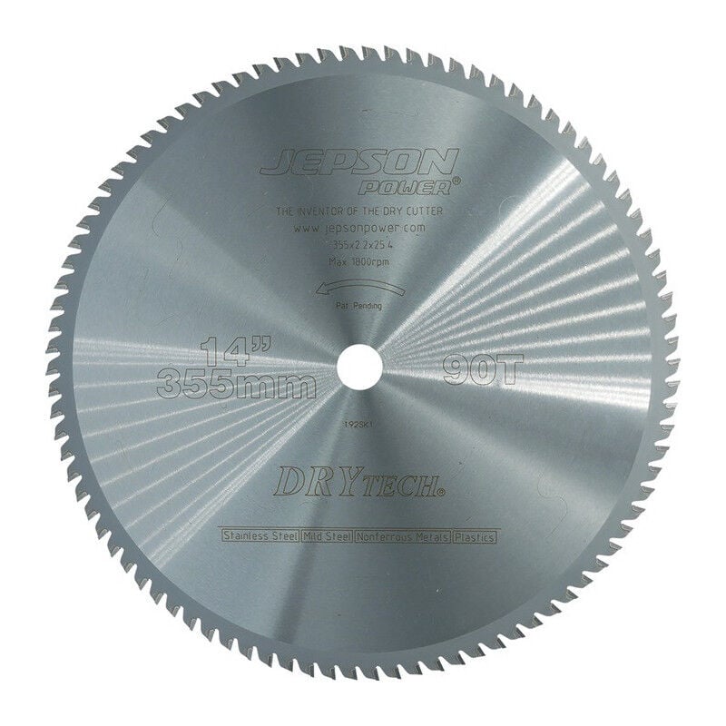 FP - Lame de scie circulaire métal 355/90Z D.355mm B.2.2mm alésage hm D.25.4mm Z.90 jepson