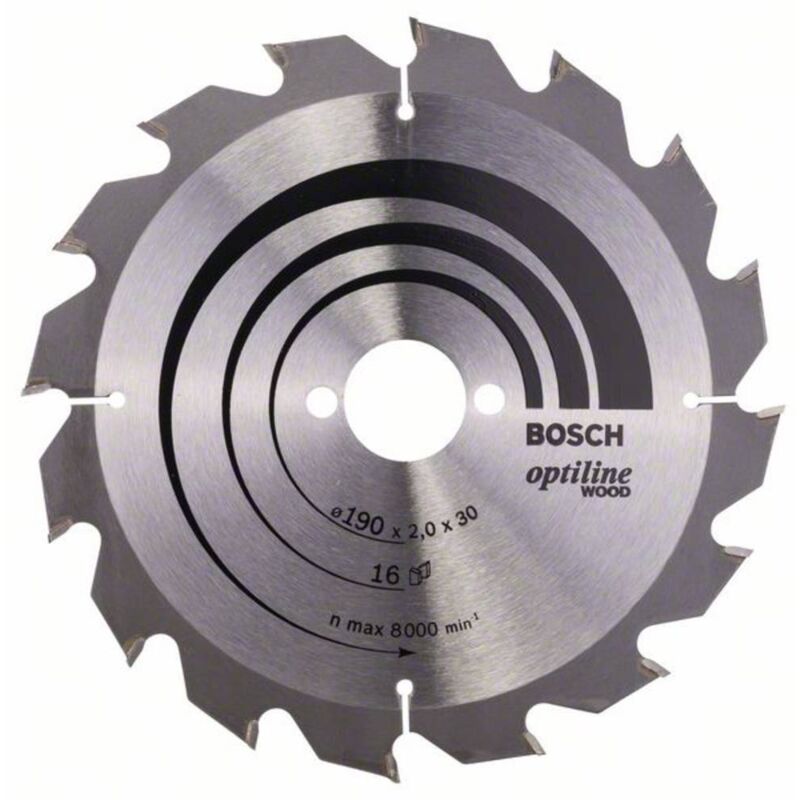 Bosch - Lame de scie circulaire à bois Optiline 190 x 30 x 20 mm 16 2608641184