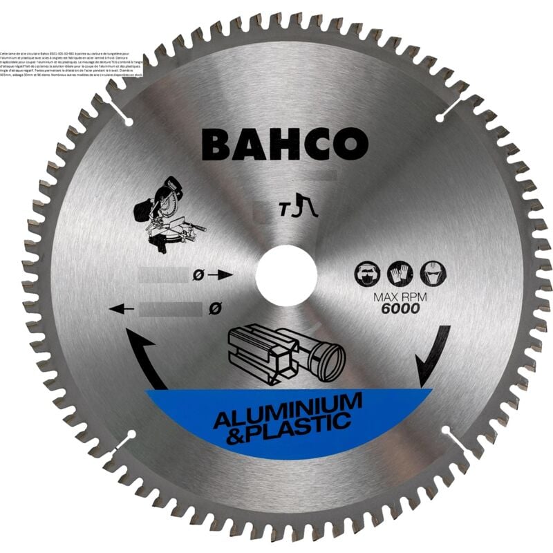 Bahco - Lame de scie circulaire 216x30mm pour l'aluminium et plastique avec scies à onglets
