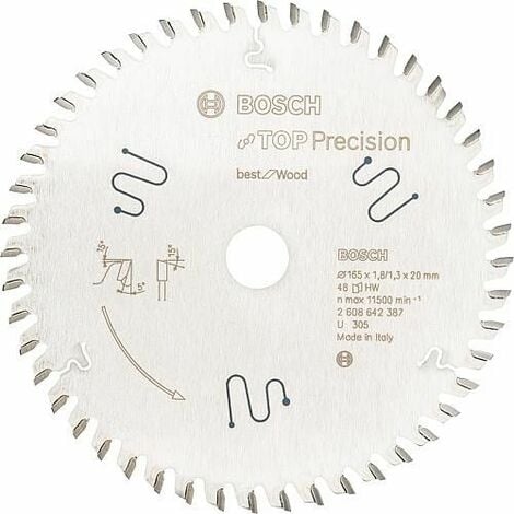 Bosch circulaire sans fil TCT Lame Scie 165 mm x 80 T DEWALT FESTOOL Makita par Krop