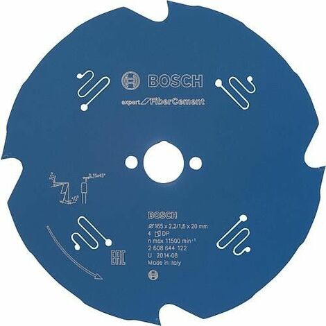 Lame de scie circulaire pour fibre-ciment, 165 x 20 mm