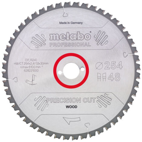 Lame de scie circulaire precision cut wood professional D315xB2,4xalésage30mm 48Z. WZ