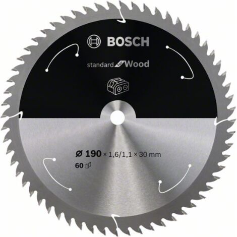 Lame de scie circulaire sans fil PRO Wood, 190 x 1,6 x 30 mm, T60