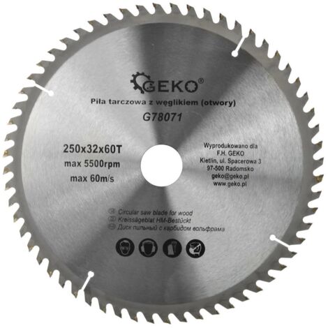 Lame de scie circulaire SK Diamètre 250 / 32mm - 60 dents