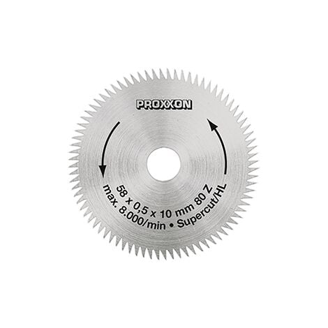 Lame de scie circulaire Proxxon Micromot 28 014 58 x 10 x 0.5 mm Nombre de dents: 80 1 pc(s)