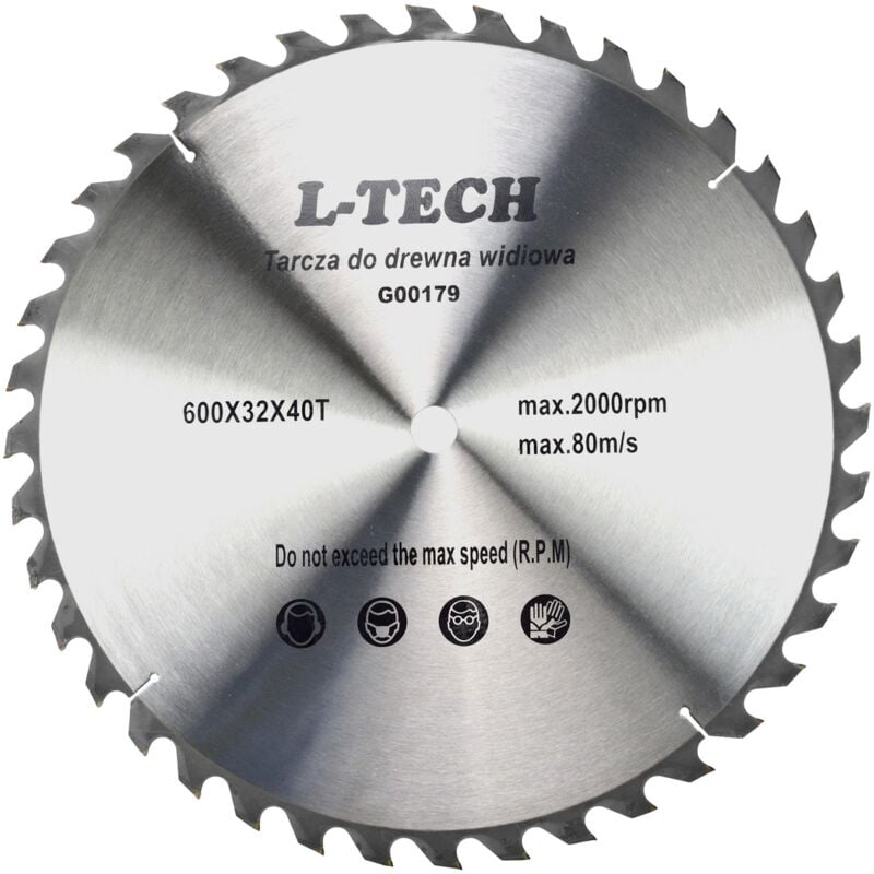 Geko - Lame de scie circulaire tct pour bois Ø600x32 40 dents