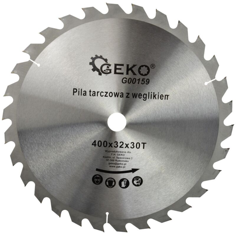 Geko - Lame de scie circulaire tct pour bois Ø400x32 30 dents