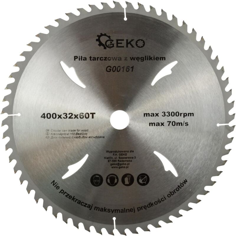 Lame de scie circulaire TCT pour bois Ø400x32 60 dents