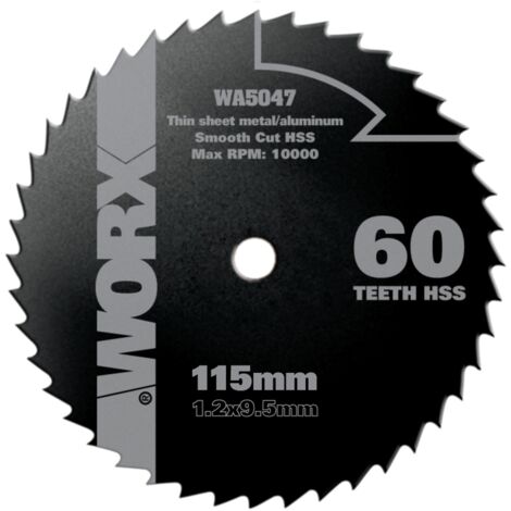 Lame de scie circulaire Worx 'WA5047' Bois/métal 115 mm