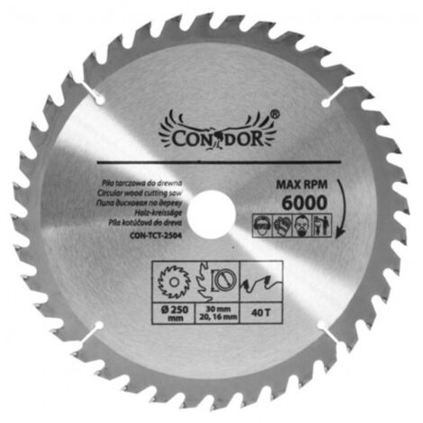 Lame de scie Condor CON-TCT-2504 250 mm Z40