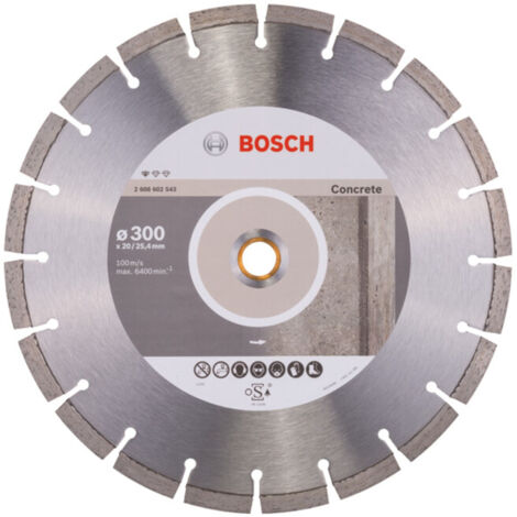 Lame de scie diamant Bosch Standard pour béton 300 x 20,00/25,40 x 2,8 x 10 mm