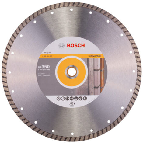 Lame de scie diamant Bosch Standard pour Universal Turbo 350 x 20,00/25,40 x 3 x 10