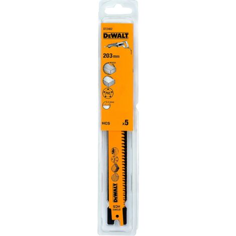 Lame de scie droite Dewalt DT4202-QZ HCS avec dents progressives pour bois 203 mm 5 pièces