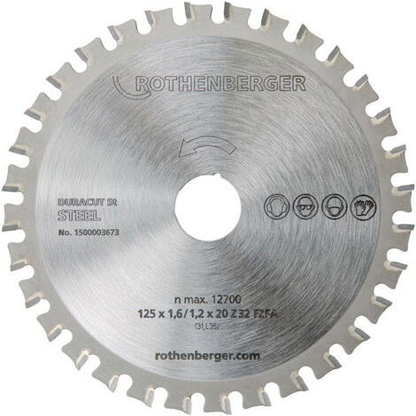 Lame de scie DURACUT St Ext.125mm Z.32 Bohr.20mm ROTHENBERGER