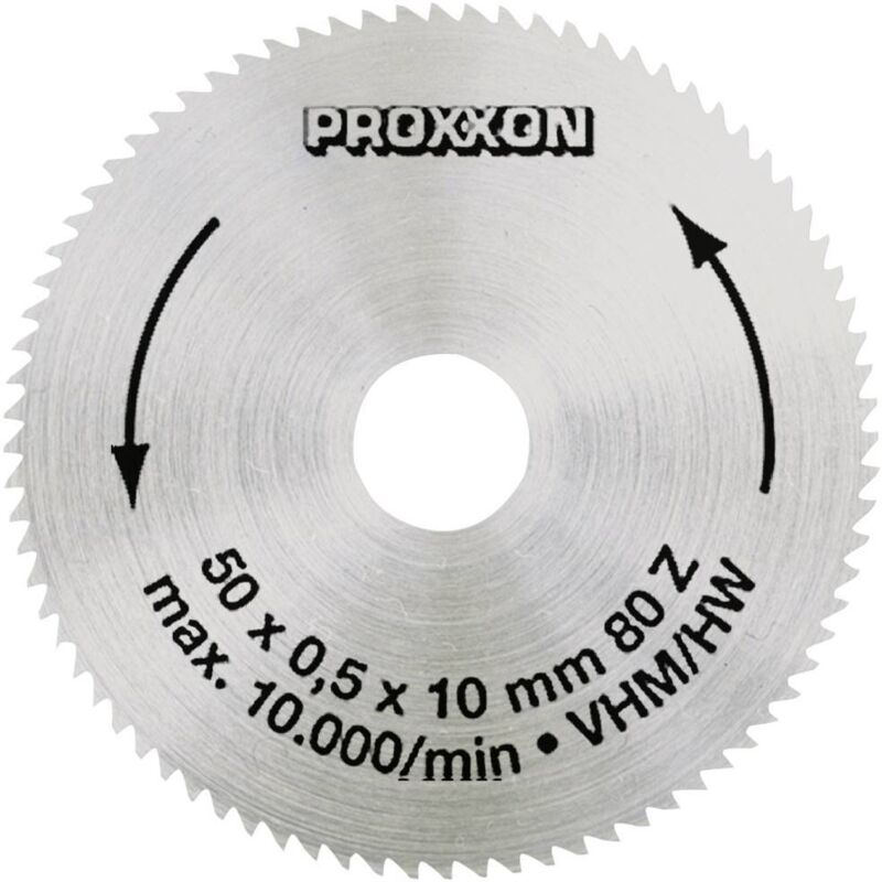 Proxxon - 28011 Lame de scie circulaire au carbure 50 x 10 x 0.5 mm Nombre de dents: 80 1 pc(s)