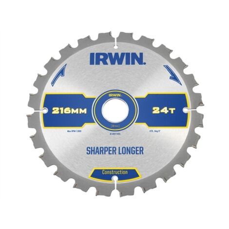Lame de scie Irwin 216x2x30 0 mm Z24