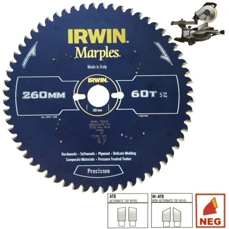 Lame de scie Irwin Marples 250x2 5x30 0 mm Z60