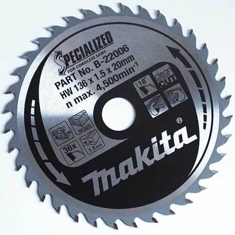 Lame de scie Makita 136x1 8x20 0 mm Z36 18°