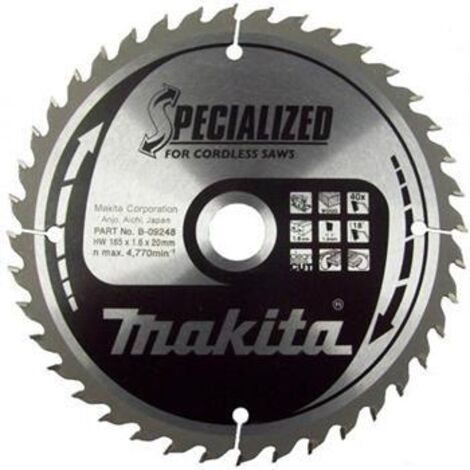 Lame de scie Makita 165x1 6x20 0 mm Z40 18°