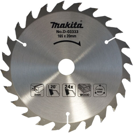 Lame de scie Makita 165x2x20 0 mm Z24 20°