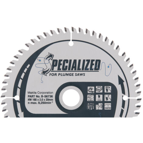 Lame de scie Makita 165x2x20 0 mm Z60 5°