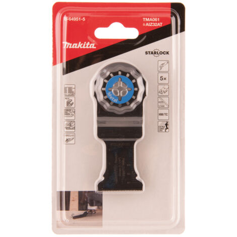 Lame de scie Makita B-64951-5 Starlock HM 32 mm 5 unités