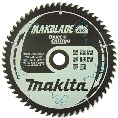 Lame de scie Makita MAKBLADE 190x2x20 0 mm Z60 15°