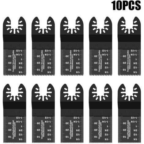Lame de scie oscillante Multi - outils montée en 10 pièces, accessoire oscillant Multi - outils, lame de scie univers Multi - outils type d'ouverture lame de scie à décharge rapide