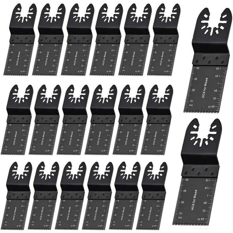 Lame de scie oscillante univers en métal et bois - 20 pièces - 35 mm - Outil multifonction à dégagement rapide pour DeWalt, Craftsman, Bosch, Dremel,