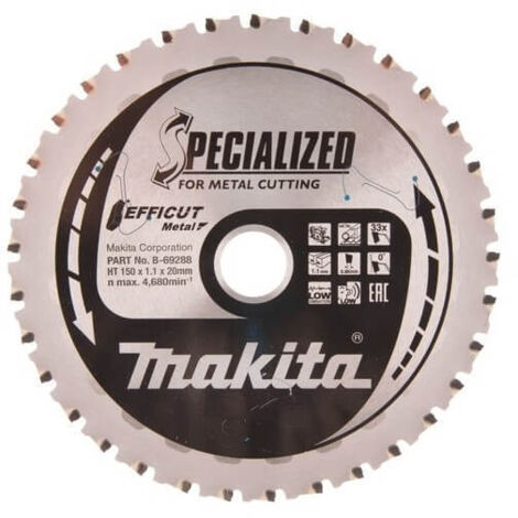 Lame de scie pour le métal Makita Efficut 150x1 1x20 mm Z33